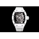 RICHARD MILLE - RM055 White Ceramic Case on White Rubber Custom Modified RMUL2 Super Clone