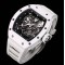 RICHARD MILLE - RM055 White Ceramic Case on White Rubber Custom Modified RMUL2 Super Clone