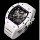 RICHARD MILLE - RM055 White Ceramic Case on White Rubber Custom Modified RMUL2 Super Clone