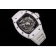 RICHARD MILLE - RM055 White Ceramic Case on White Rubber Custom Modified RMUL2 Super Clone