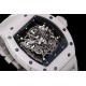 RICHARD MILLE - RM055 White Ceramic Case on White Rubber Custom Modified RMUL2 Super Clone