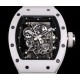 RICHARD MILLE - RM055 White Ceramic Case on White Rubber Custom Modified RMUL2 Super Clone