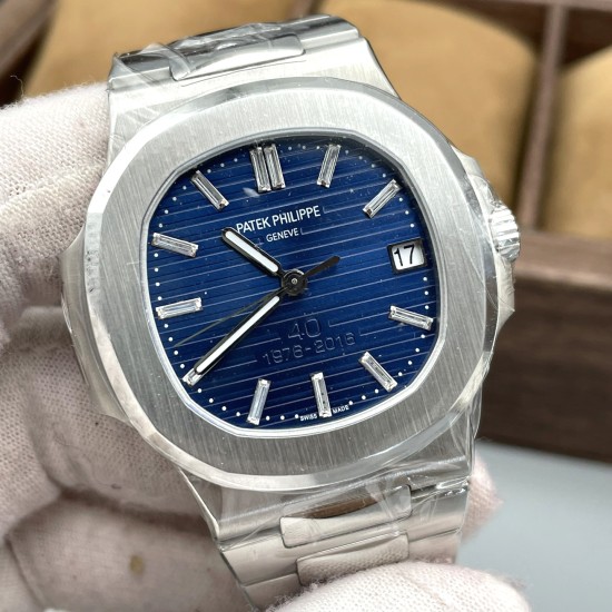 Patek Philippe - Nautilus Jumbo 5711 40th 40mm SS/SS Blue/Stk 3KF V2 A324