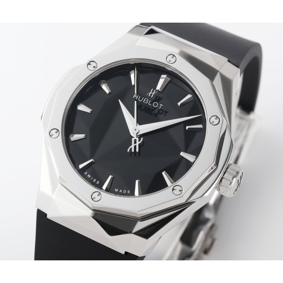 Hublot-Classic Fusion 40mm SS/RU Black/Stk APSF A2892