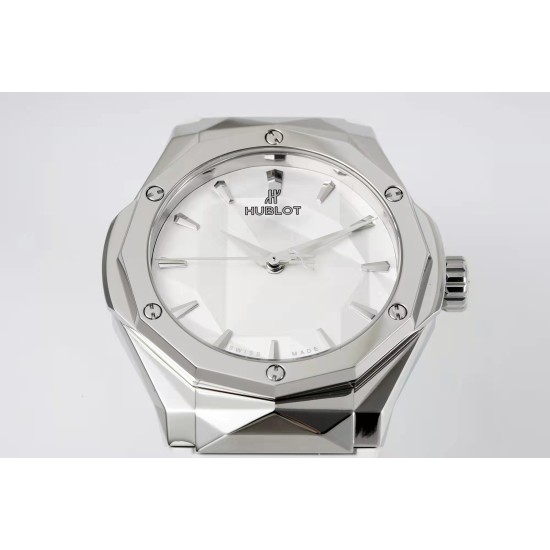 Hublot-Classic Fusion 40mm SS/RU White/Stk APSF A2892