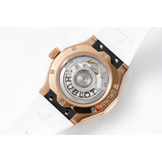 Hublot-Classic Fusion 40mm Diamonds RG/RU White/Stk APSF A2892