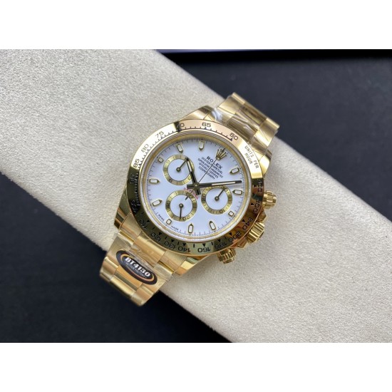 Rolex-Daytona 116508 40mm YG/YG White Dial 904L BTF SA4130