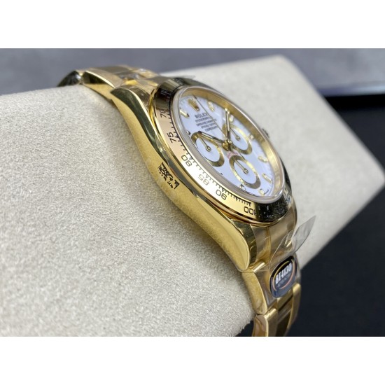 Rolex-Daytona 116508 40mm YG/YG White Dial 904L BTF SA4130