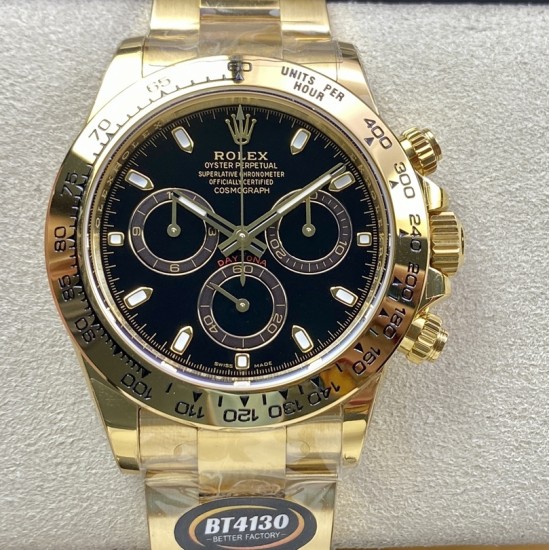 Rolex-Daytona 116508 40mm YG/YG Black Dial 904L BTF SA4130