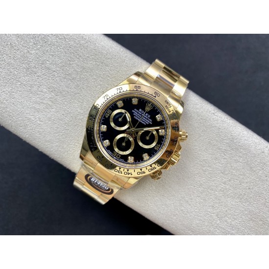 Rolex-Daytona 116508 40mm YG/YG Black/Dia 904L BTF SA4130