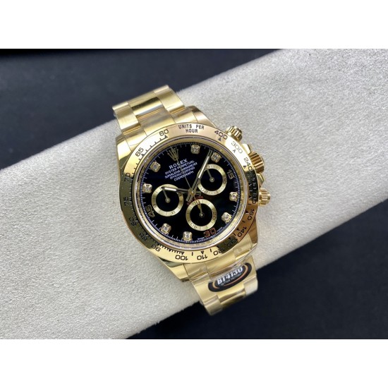 Rolex-Daytona 116508 40mm YG/YG Black/Dia 904L BTF SA4130