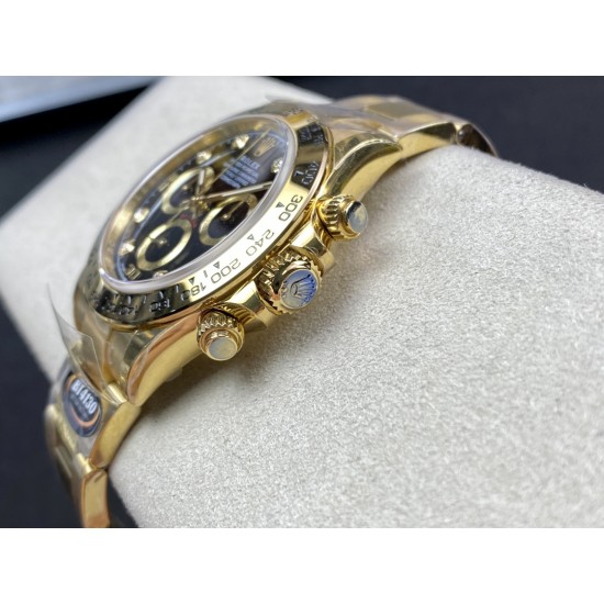 Rolex-Daytona 116508 40mm YG/YG Black/Dia 904L BTF SA4130