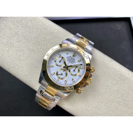 Rolex-Daytona 116503 40mm YG/YG White Stk Dial 904L BTF V2 SA4130