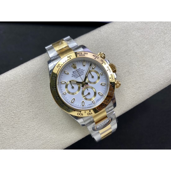 Rolex-Daytona 116503 40mm YG/YG White Stk Dial 904L BTF V2 SA4130