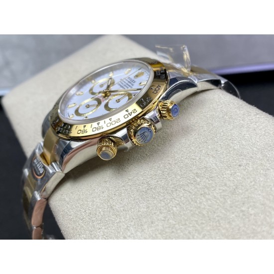 Rolex-Daytona 116503 40mm YG/YG White Stk Dial 904L BTF V2 SA4130