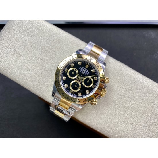 Rolex-Daytona 116503 40mm YG/YG Black/Dia Dial 904L BTF V2 SA4130
