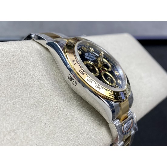 Rolex-Daytona 116503 40mm YG/YG Black/Dia Dial 904L BTF V2 SA4130