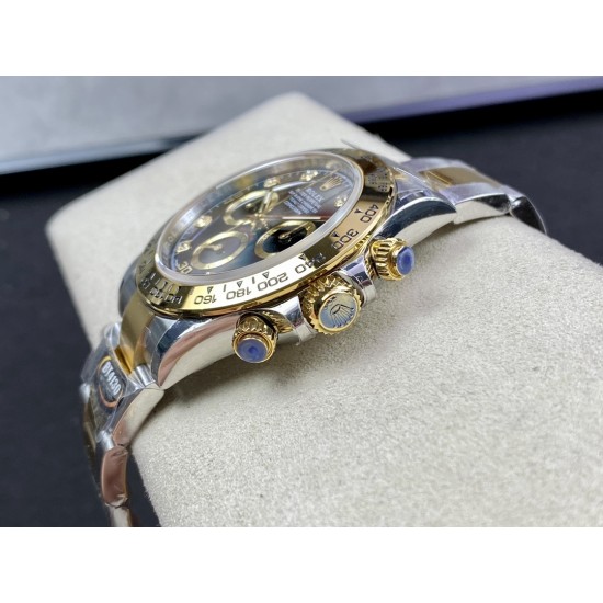 Rolex-Daytona 116503 40mm YG/YG Black/Dia Dial 904L BTF V2 SA4130