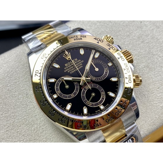 Rolex-Daytona 116503 40mm YG/YG Black Stk Dial 904L BTF V2 SA4130