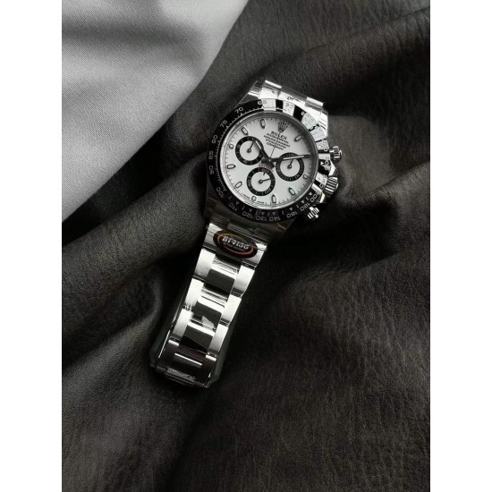 Rolex-Daytona 116500 40mm SS/SS White/Stk Dial 904L BTF V2 SA4130