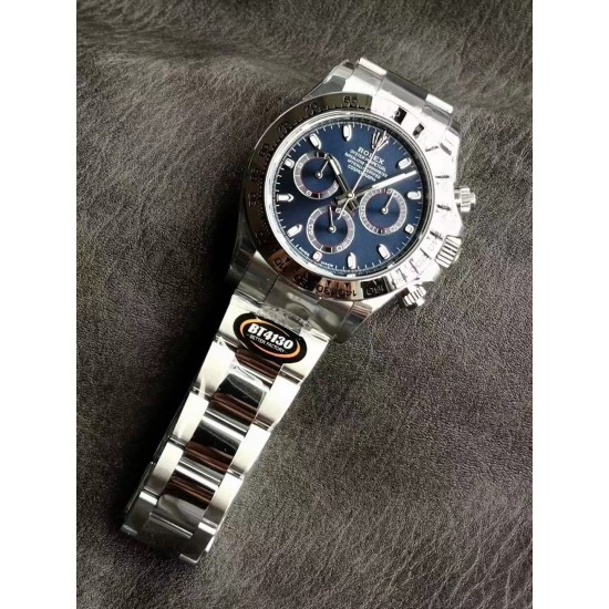 Rolex-Daytona 116509 40mm SS/SS Blue/Stk Dial 904L BTF V2 SA4130