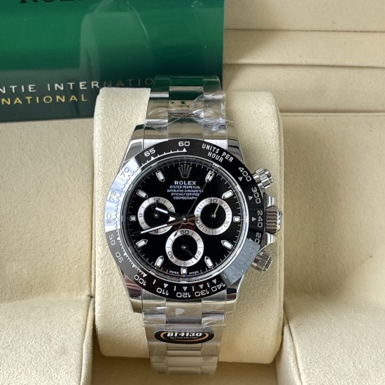 Rolex-Daytona 126500LN 40mm SS/SS Black Dial BTF DD4131 Super Clone
