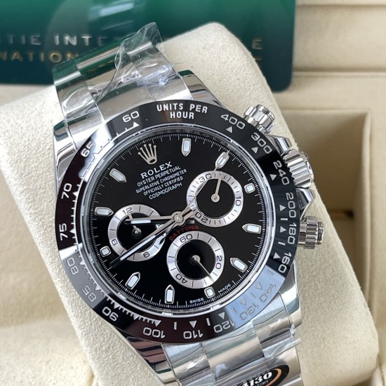 Rolex-Daytona 126500LN 40mm SS/SS Black Dial BTF DD4131 Super Clone