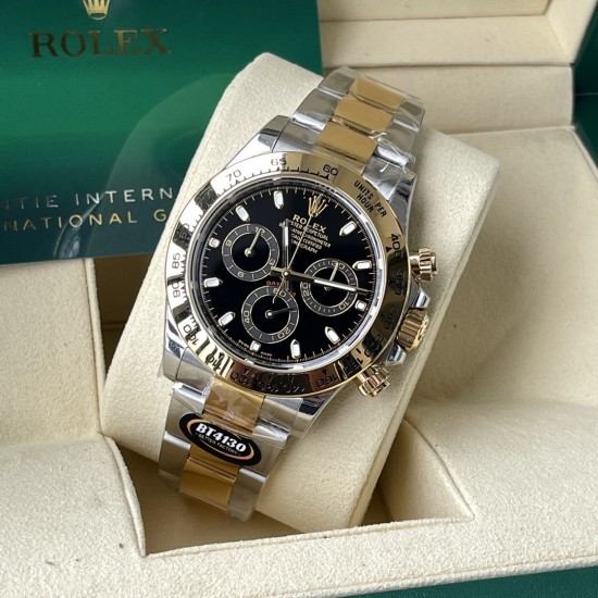 Rolex-Daytona 116503 40mm YG/YG Black Stk Dial 904L BTF V2 SA4130
