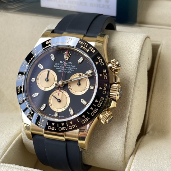 Rolex-Daytona 116518 Paul Newman 40mm YG/RU Black Dial 904L BTF V2 SA4130