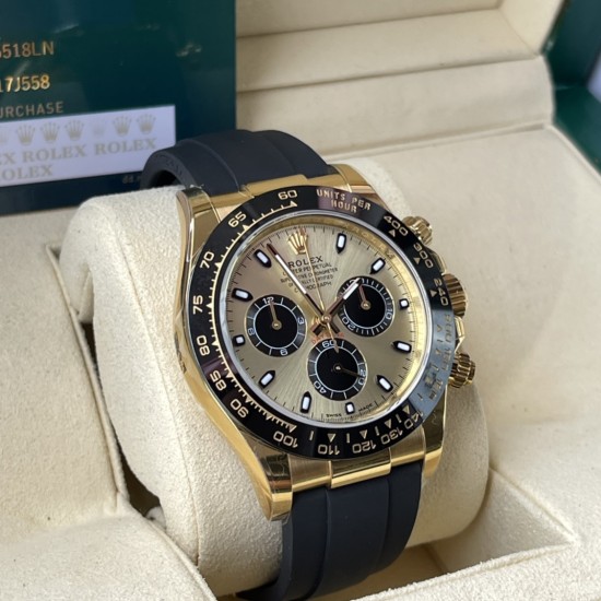 Rolex-Daytona 116518 40mm YG/RU Gold Dial 904L BTF V2 SA4130