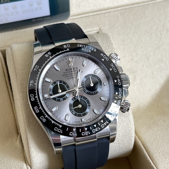 Rolex-Daytona 116519 40mm SS/RU Grey/Black Stck BTF SA4130