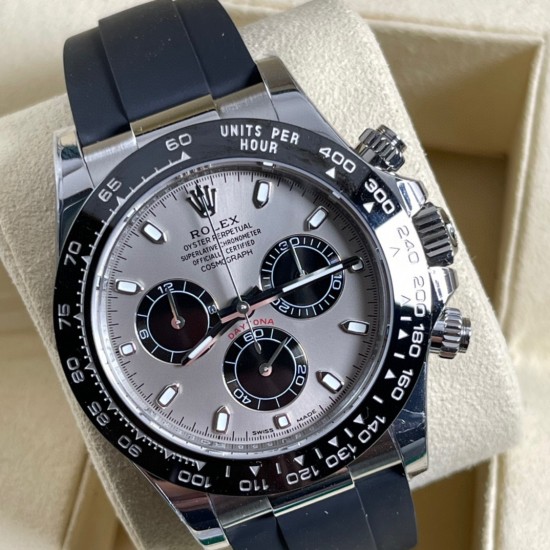 Rolex-Daytona 116519 40mm SS/RU Grey/Black Stck BTF SA4130