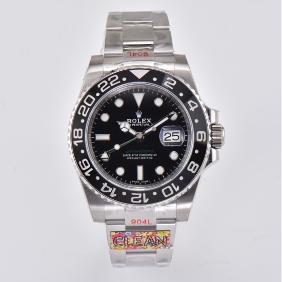 Rolex-GMT Master II 126710 Bruce Wayne Jub 40mm SS/SS Black Clean DD3285 Super Clone