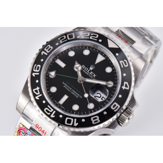 Rolex-GMT Master II 126710 Bruce Wayne Jub 40mm SS/SS Black Clean DD3285 Super Clone