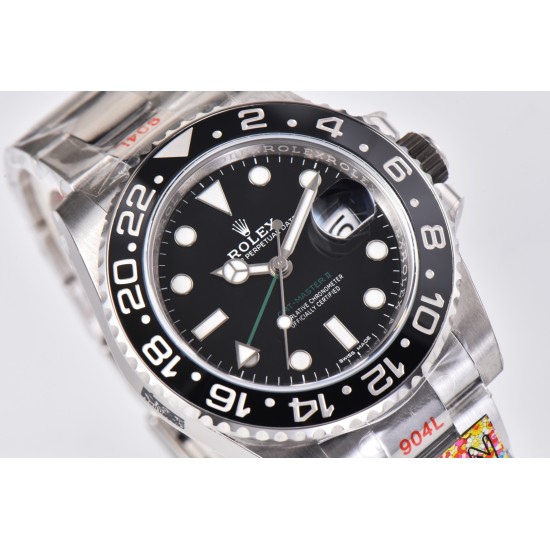 Rolex-GMT Master II 126710 Bruce Wayne Jub 40mm SS/SS Black Clean DD3285 Super Clone