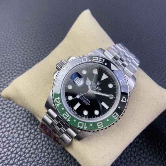 Rolex-GMT Master II 126720 Sprite Left Jub 40mm SS/SS Clean DD3285 Super Clone
