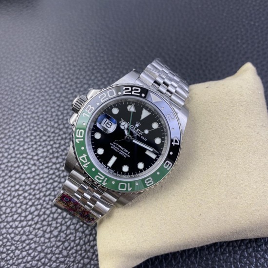 Rolex-GMT Master II 126720 Sprite Left Jub 40mm SS/SS Clean DD3285 Super Clone