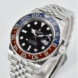 Rolex-GMT Master II 126710 Pepsi Jub 40mm SS/SS Black Clean V2 DD3285 Super Clone