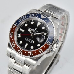 Rolex-GMT Master II 126710 Pepsi Oys 40mm SS/SS Black Clean V3 DD3285 Super Clone