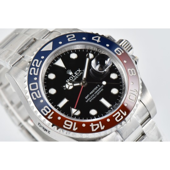 Rolex-GMT Master II 126710 Pepsi Oys 40mm SS/SS Black Clean V3 DD3285 Super Clone