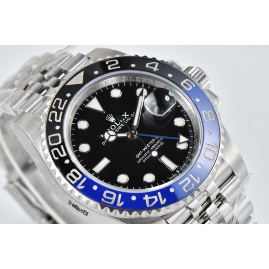 Rolex-GMT Master II 126710 Pepsi Jub 40mm SS/SS Black Clean V2 DD3285 Super Clone