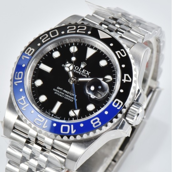 Rolex-GMT Master II 126710 Pepsi Jub 40mm SS/SS Black Clean V2 DD3285 Super Clone
