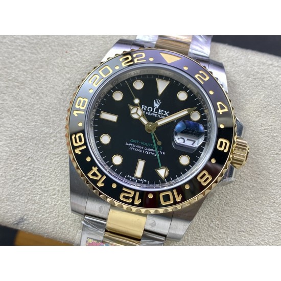 Rolex-GMT Master II 116713 40mm Oys SS/YG Black Dial Clean VR3186 CHS