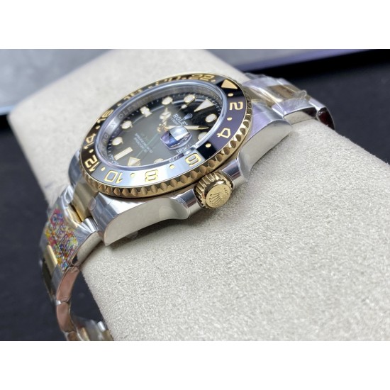 Rolex-GMT Master II 116713 40mm Oys SS/YG Black Dial Clean VR3186 CHS
