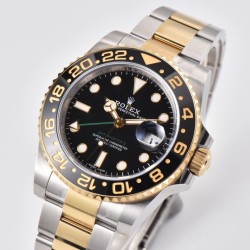 Rolex-GMT Master II 116713 40mm Oys SS/RG Black Dial Clean VR3186 CHS