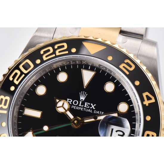 Rolex-GMT Master II 116713 40mm Oys SS/RG Black Dial Clean VR3186 CHS