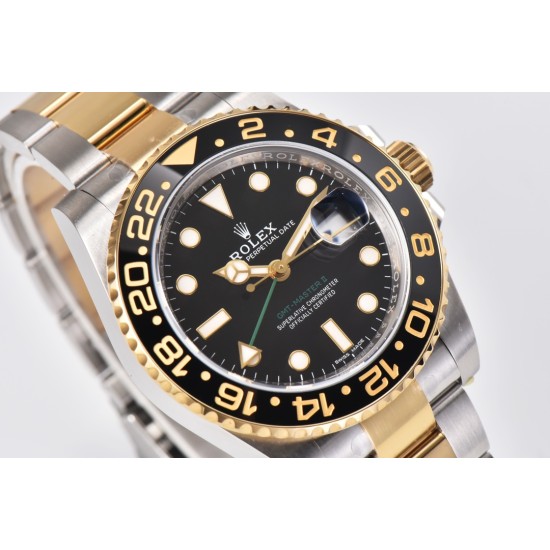 Rolex-GMT Master II 116713 40mm Oys SS/RG Black Dial Clean VR3186 CHS