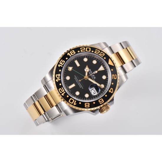 Rolex-GMT Master II 116713 40mm Oys SS/RG Black Dial Clean VR3186 CHS