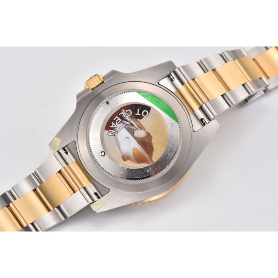 Rolex-GMT Master II 116713 40mm Oys SS/RG Black Dial Clean VR3186 CHS