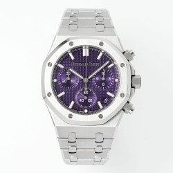 Audemars Piguet-Royal Oak Chrono 26240ST 41mm SS/SS Purple Dial APS SH4401 Super Clone